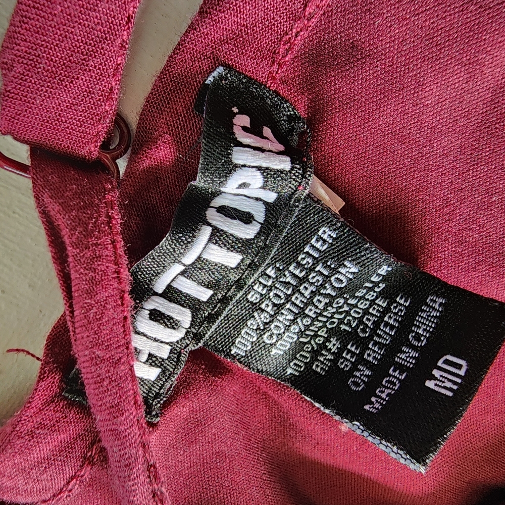 Hot Topic Skull Lace Maroon Dress - Picture 4 of 7